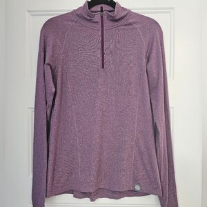 REI Women's Purple Quarter-Zip Top sz medium